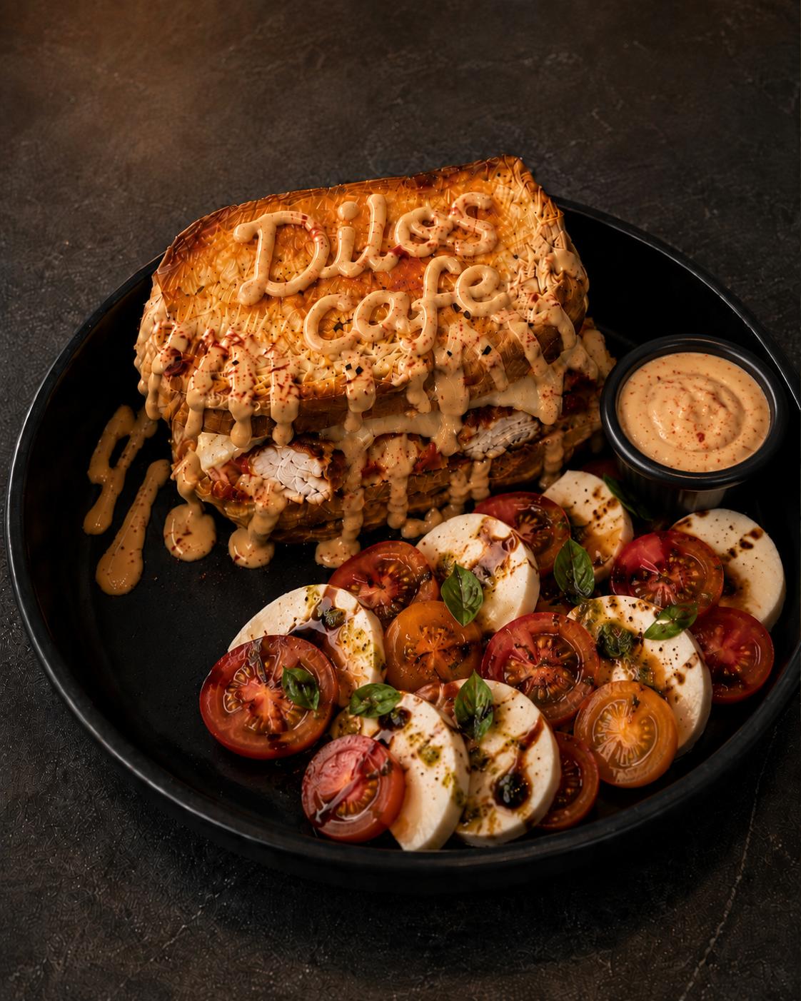 Caprese mit Mozzarella und Tomate zum Toast